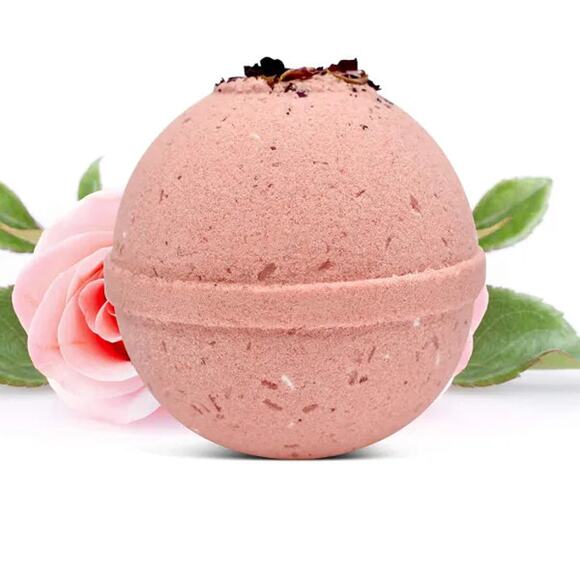 "Rose Garden" Organic Bath Bomb in kraft box - 5 oz - Picture 3 of 7